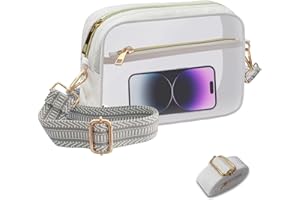 MOVOYEE Clear Bag for Stadium Events Approved Concerts Outdoors See Through Sports Fan Handbags & Purses