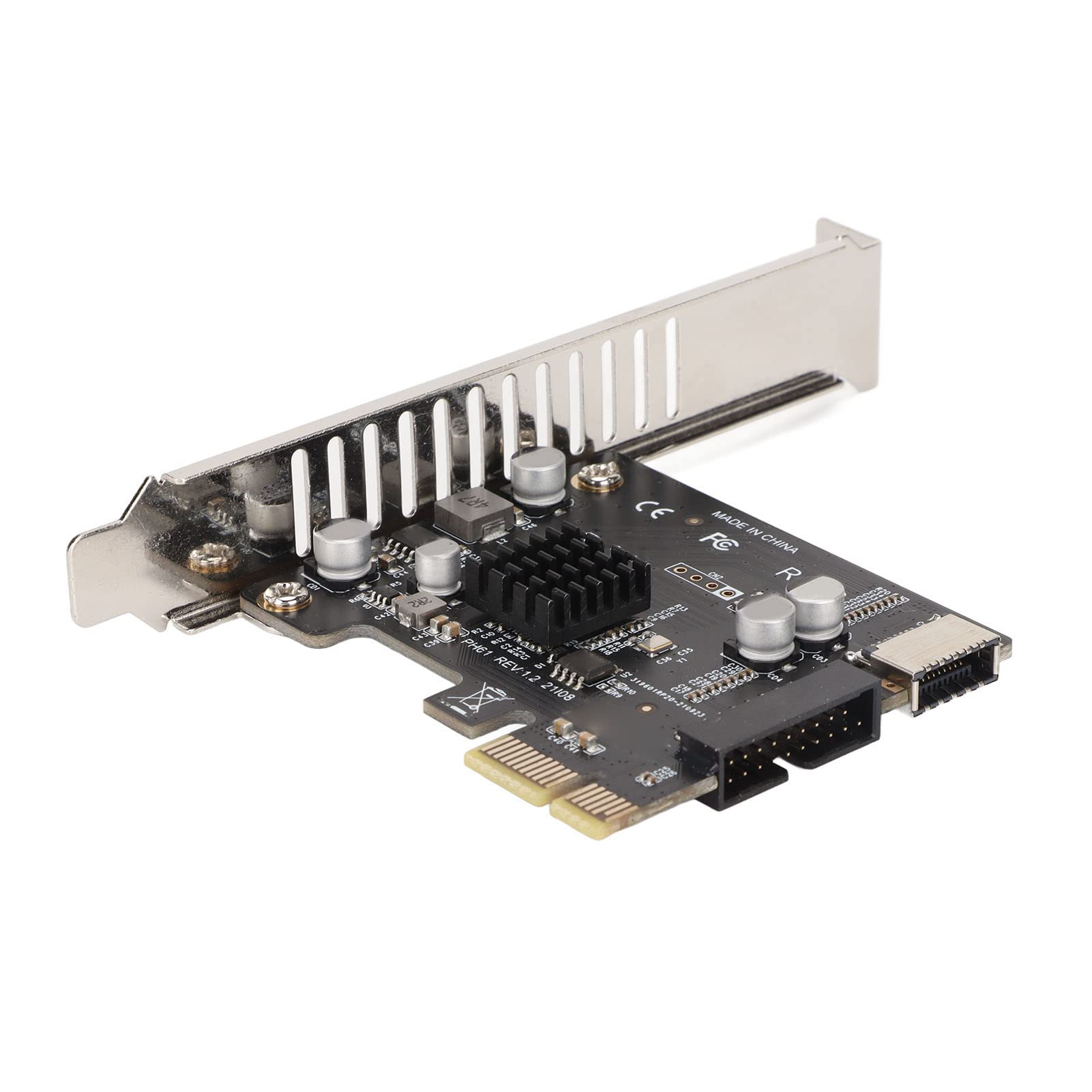 PCIe to USB 3.0 Eansion Card, 19-Pin Internal Header Adapter with One-Piece Inductor, Low Impedance, Compatible with PCIe x1/x4/x8/x16 Slots for 10/8/7//Vista (PH61)