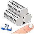 Small Magnets, 30 Pack Refrigerator Magnets 10x3mm Rare Earth Magnets Neodymium Magnets for Crafts, Whiteboard, Kitchen Cabinet
