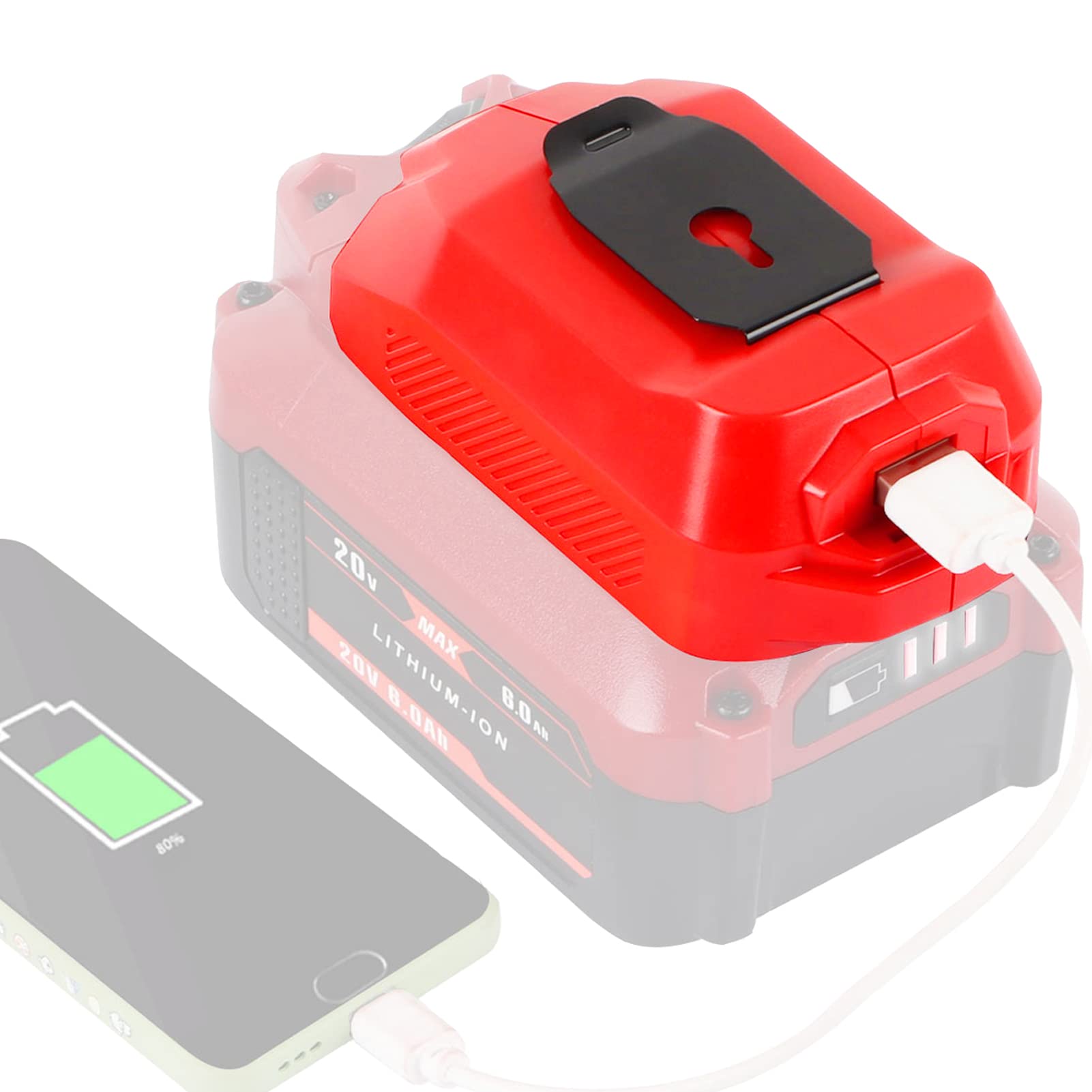 Photo 1 of ?Multi-Function? CaliHutt CMCB002B for Craftsman V20 Battery USB Adapter 20V MAX USB Power Source, Charger Converter for Craftsman 20V Batteries CMCB104 CMCB202 CMCB204 CMCB206 with Compact Design