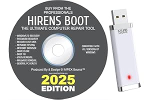 Hiren's Boot CD USB 64 bit Software Repair Tools Suite PC Computer Repair Recovery Compatible With Windows 11, 10, 7, 8, Vist