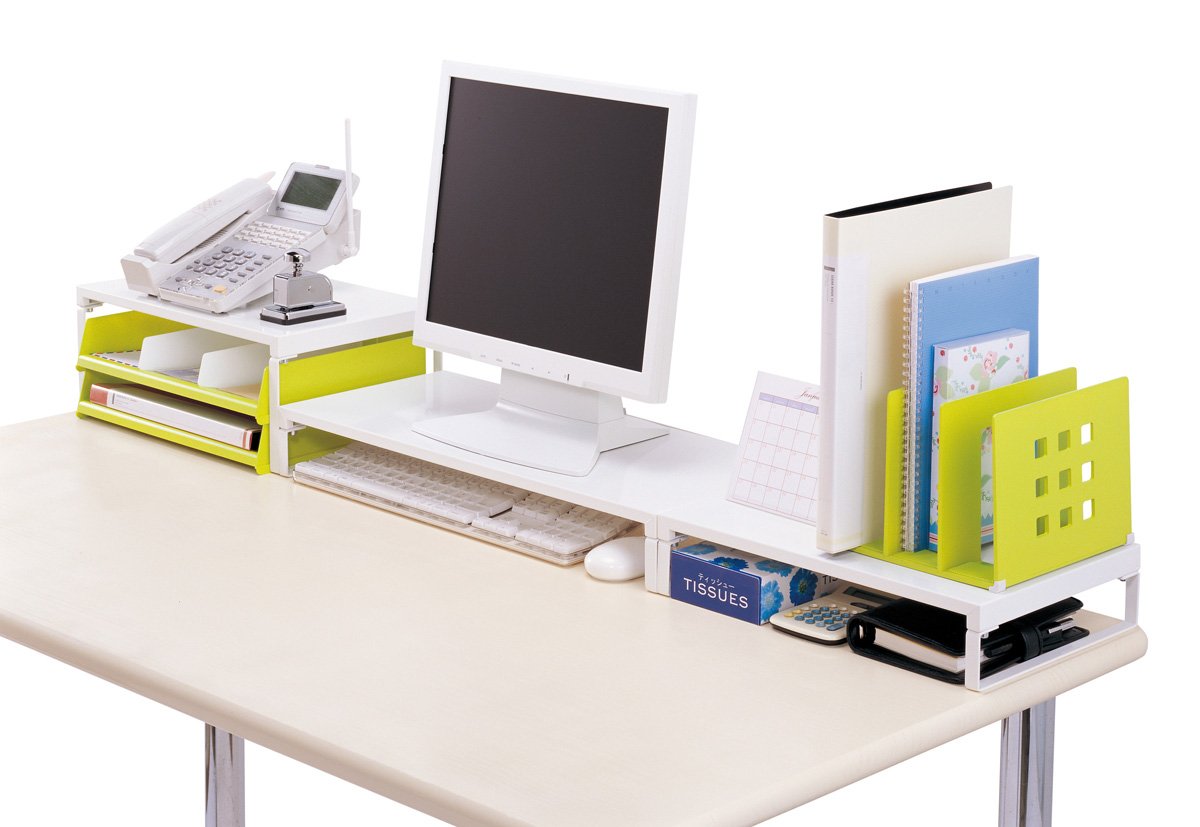 LIHIT LAB Desktop Stand (Monitor Stand), Pink, 9.8 X 23.2" X 3.1