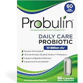 Probulin Daily Care Probiotic Supplement, Digestive, Gut, and Immune Health Support Capsules for Men and Women, 10 Billion CFU, Vegan, 60 Count Box