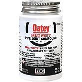 Pipe Thread Sealant 4 fl oz, Brush-Top Can, Great White Pipe Joint Compound, White, Liquid - 1 Each