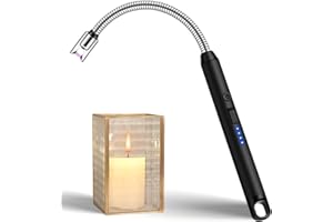 Electric Candle Lighter USB C Rechargeable Lighter Flameless BBQ Lighter Electronic Arc Plasma Lighter with Long Flexible Nec