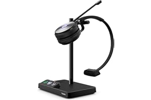 Yealink WH62 Mono UC Wireless Noise Canceling Headset - Connects and Works with USB Enabled Deskphones, Computers and Softphones.