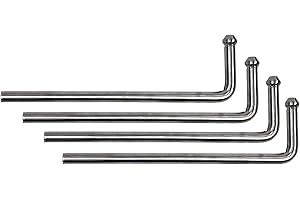 HiBuyer 4 pcs Universal Swinging 10" Stainless Steel Exhaust Hanger 0.47" Rod Weld On