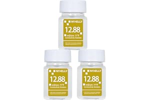 Nynelly 12.88 mS/cm Calibration Solution, Conductivity Salt Standard Buffer Solution for Salinity Tester, EC Meter, TDS Meter, Pool Salt Tester, Precise and Easy Calibration,3 Bottles of 50 ml