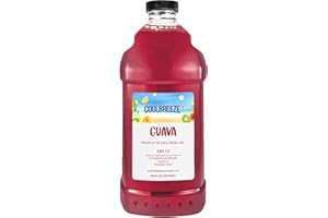 Coolbreeze Beverages Premium Frozen Drink Machine Mix - Made with Real Fruit - One 1/2 Gallon Bottle - Guava