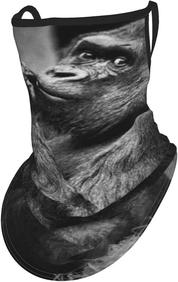 Middle Finger Gorillas Face Cover for Women&Men Scarf with Ear Loops Sports Outdoor