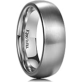 King Will Titanium Wedding Band for Men Women-Sliver/Black/Gold Plated Pure Titanium Wedding Ring, 3-9mm Widths Available Brushed Matte Design Comfort Fit Size 4-16