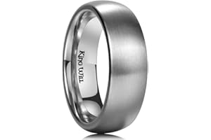 King Will Titanium Wedding Band for Men Women-Sliver/Black/Gold Plated Pure Titanium Wedding Ring, 3-9mm Widths Available Brushed Matte Design Comfort Fit Size 4-16