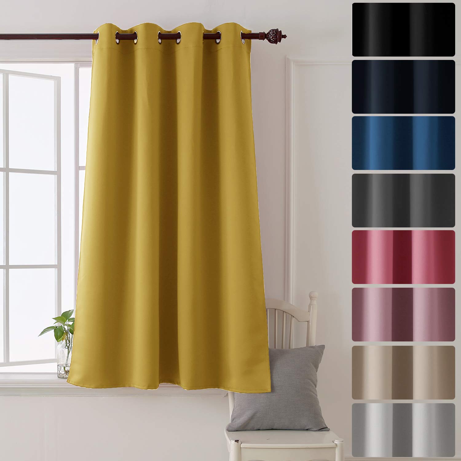 Deconovo Blackout Curtain Material Room Darkening Curtain Thermal