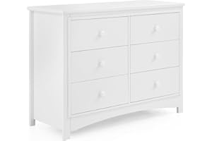 Delta Children Perry 6 Drawer Dresser - Greenguard Gold Certified, Bianca White