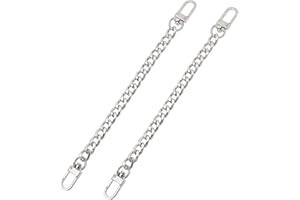 PENTA ANGEL Bag Strap Extender 2Pcs 7.9 Inch Short Purse Chain Strap Replacement for Shoulder Cross Body Bag Handbag Crafts (20 cm, Silver)
