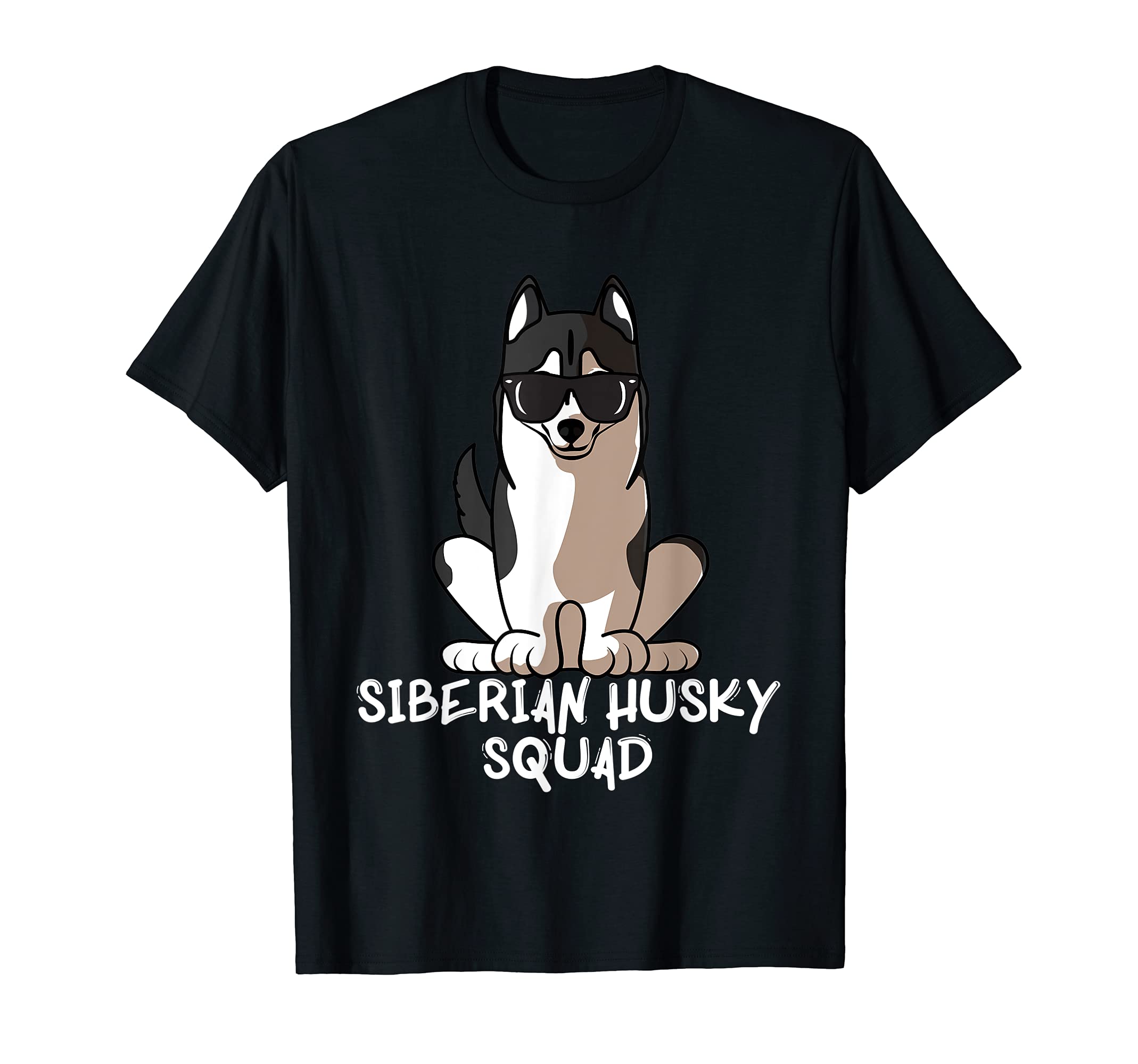 Cool Siberian Husky Squad Dog Mom Dog Dad T-Shirt