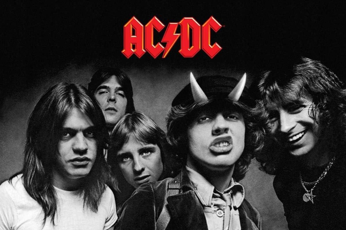 Amazon Com Ac Dc Poster Highway To Hell Bw 36 X24 Posters Prints