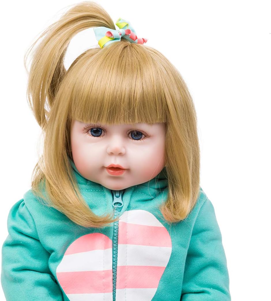 ZIYIUI 22 ''/ 55 cm Lifelike Reborn Baby Doll Full Silicone Vinyl Baby Doll Girl Toddlers Newborn Toys Xmas Gifts Reborn Babies - Image 4