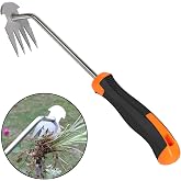 SIXCAR Weed Remover Tool,Portable Garden Weeder Tool,New Gardening Weeding Tools,for Garden Hand Tools for Vegetable Gardening Backyard Farm Planting &amp; Uprooting Weeding Tool (Rubber Handle)
