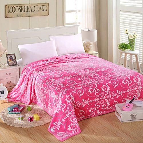 HHYWS Stylish Soft Warm bed throw sofa Throw Blanket Cloud stingrays lint-free warm, continental style - Pink,150x200cm