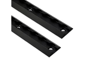 VanEssential 12" Venture Track T-6 Aluminium L-Track Black Anodized (Floor Angled Profile) - 2 Pack
