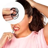 SZCXDKJ 100pcs Black Elastic Hair Bands 4cm Thin 1.4mm Kid Ponytail Holders view 4