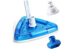 Sunnychicc 3 Pcs Transparent Triangular Pool Vacuum Head 11'' Vacuum Adapter Compatible with RP/RX and 11238 Surface Skimmer Attachment Replacement Pool Hose Adapter Pool Cleaning Equipment for Pools