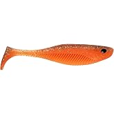 Nomad Design Live Ops Dozer 3&rdquo; Minnow Unrigged Swimbait Soft Bait Lure, Slow-Speed High Vibration with Reactor-UV &amp; Glow, Ultra Penny UV (5 Pack), for Speckled Trout &amp; Redfish