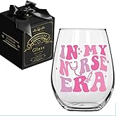In My Nurse Era Wine Glass Gifts for Nurse, Unique Nurse Gifts for Women, Graduation Gift, Nurse Glass Gifts for Birthday Christmas, Cool Nurse Gifts for Her, Gifts for RN Registered Nurses