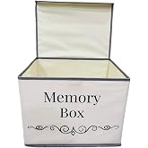 Pear Tree Essentials Memory Storage Box - Baby Keepsakes, Travel memories, Loved Ones Treasured Keepsakes.