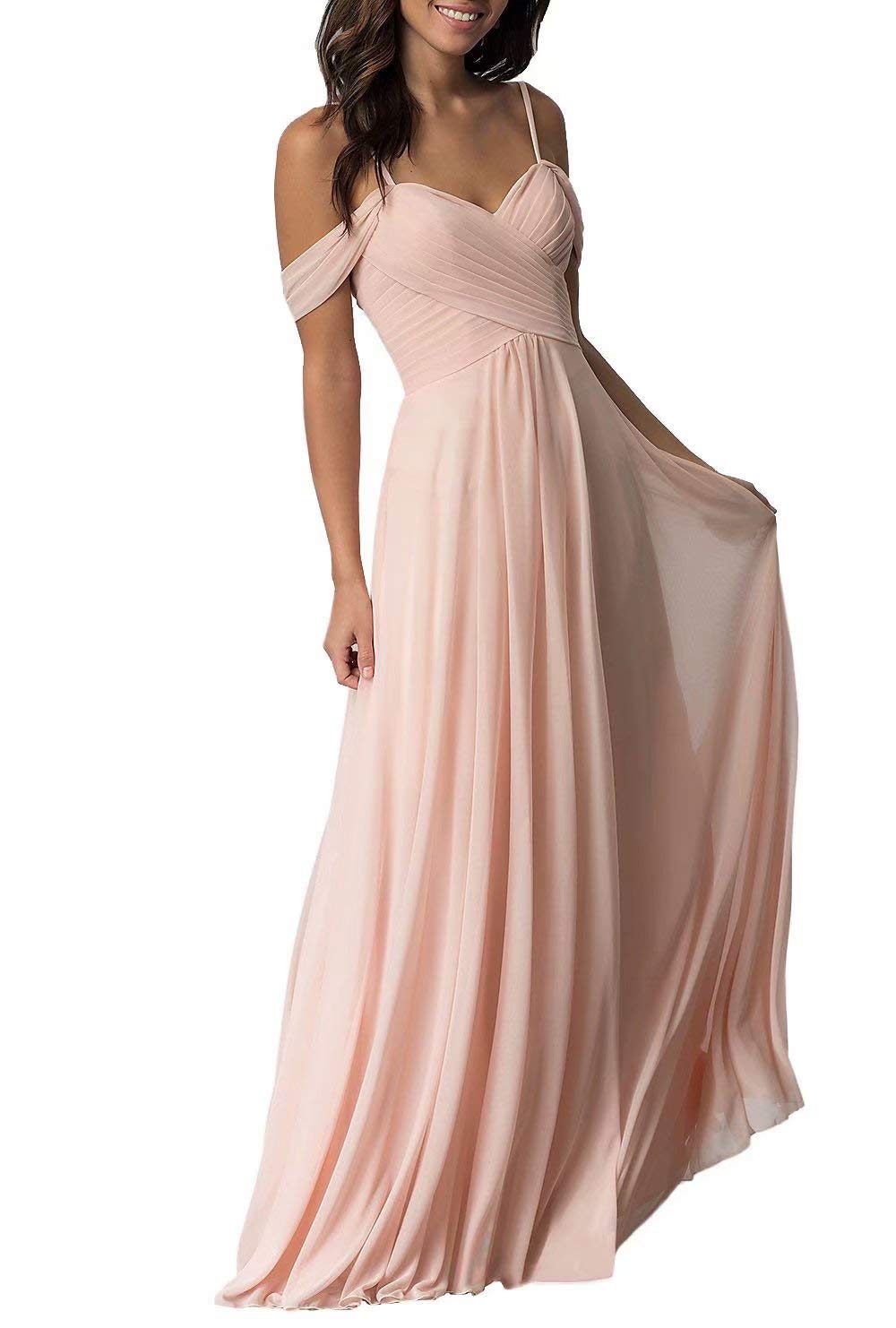 Miao-Duo-A-Line-Spaghetti-Straps-Bridesmaid-Dress-Peach-Chiffon-Evening-Dresses