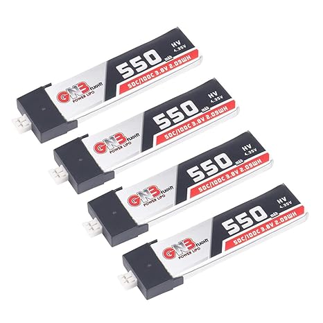 4pcs 450mAh 1S HV 3,8V LiPo Akku 80C JST-PH 2.0 PowerWhoop mCPX Anschluss für EMAX Tinyhawk Brushless Micro Racing Drone Indu