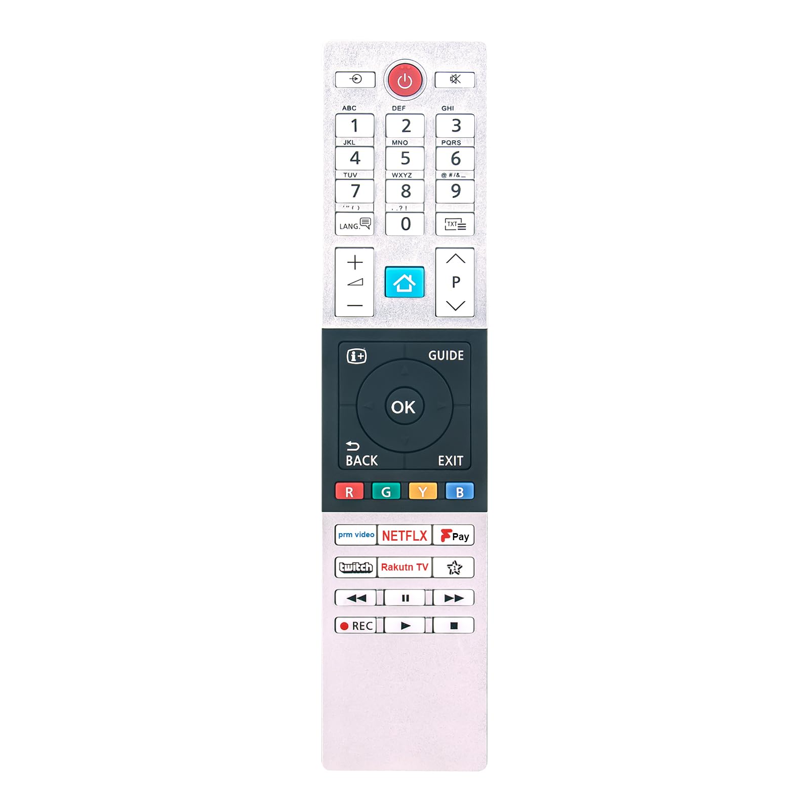 AULCMEET CT-8560 New Replacement Remote Control fit for Toshiba Smart TV 55UK3C63DB 65UK4D63DB CT-8560 32LK3C63DB 43UK3C63DB 50UK3C63DB