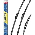 HRSNO 22"+22" Windshield Wipers With 16" Rear Wiper Blade Sets Automotive Replacement for Land Rover LR4 2010-2016,Easy For Installation (Pack of 3)