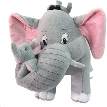 Rascals Grey Mother Elephant with Two Baby Stuffed Soft Plush Toy Love Girl 32 cm