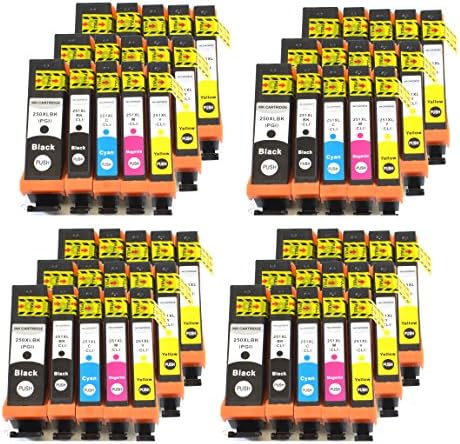 60pk PGI-250XL CLI251XL Ink Set For Canon Pixma MG5420 MG5520 MG6320 MX722 MX922
