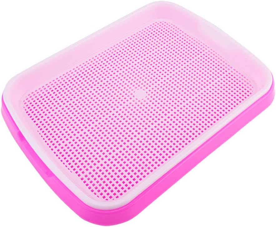 GFEU Germination Trays with Holes BPA Free Seed Sprouter Tray Double Layer Nursery Tray for Microgreens Wheatgrass Seeds (Pink)