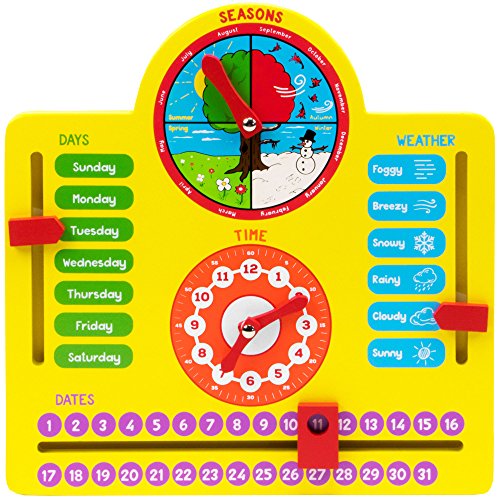 My First Calendar, Daily Wood Calendar Teaches Time, Dates, Months, and Seasons by Imagination Generation