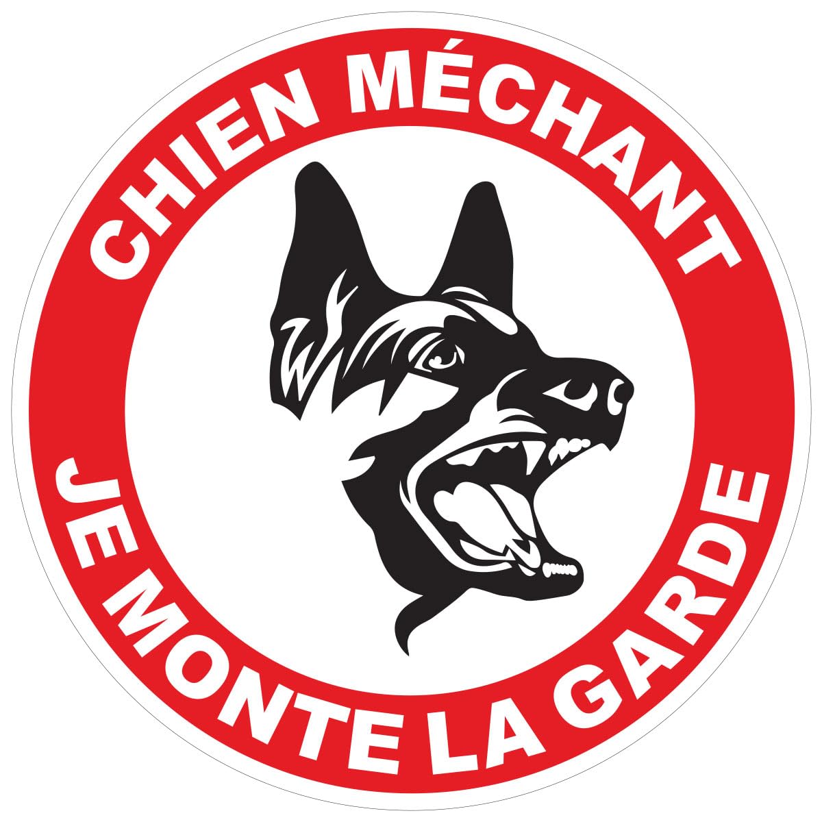 Je Monte La Garde Safety Sign, Rigid, Round, Laminated, Waterproof and UV Resistant, 24 cm Diameter