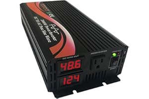 KRXNY 2000W Power Inverter 48V DC to 110V AC 60HZ Pure Sine Wave Converter with LED Display for Off Grid Solar System