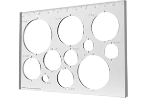 Dakewang 11 * 8 * 0.29 inches Router Templates for Woodworking, 11 in 1 Router Jig Circle Inlay Templates Decorative, Circle Jig Router Template.(Circle Template)