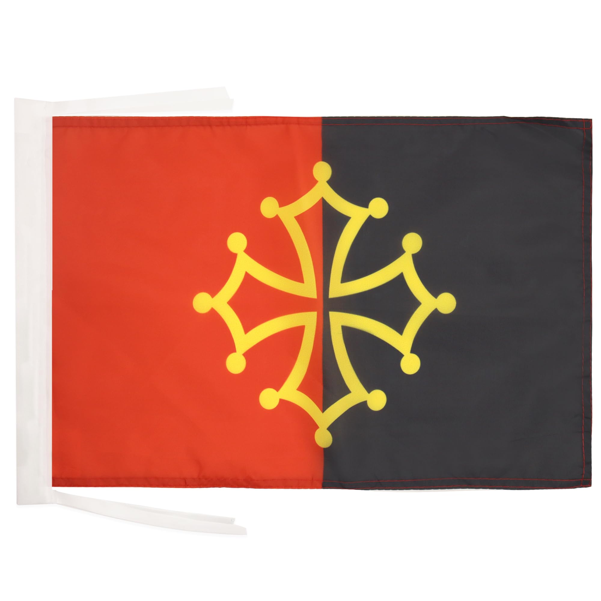 AZ FLAG - Occitania Tolosa Flag - 18'' x 12'' - 100% Polyester occitan Small Banner with Two Cords - Fade Resistant - Vivid Colors - 18x12 in - 45x30 Cm — image 1
