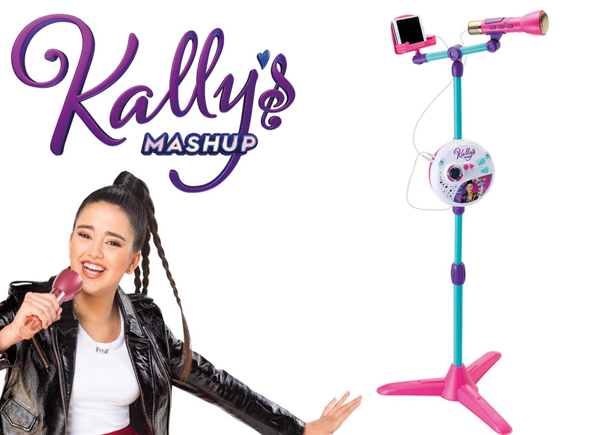 Smoby - Kally's Mashup - Stand Microphone - Height Adjustable - 4 Songs + 4 Melodies - Colorful Lights - 520124
