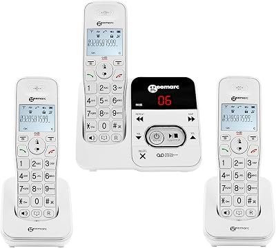 Geemarc Amplidect 295 Trio Bundle Loud Cordless DECT Phones