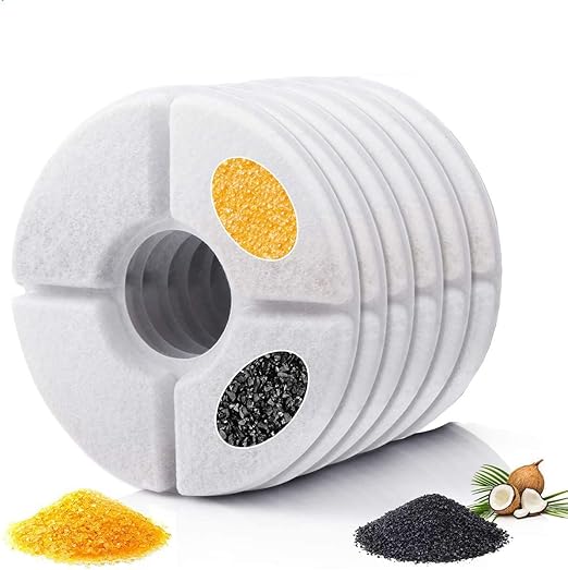 6 Pack Cat Water Fountain FiltersPet Fountain Replacement Filters with