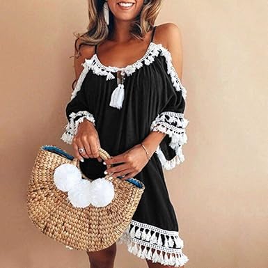 fringe crochet dress