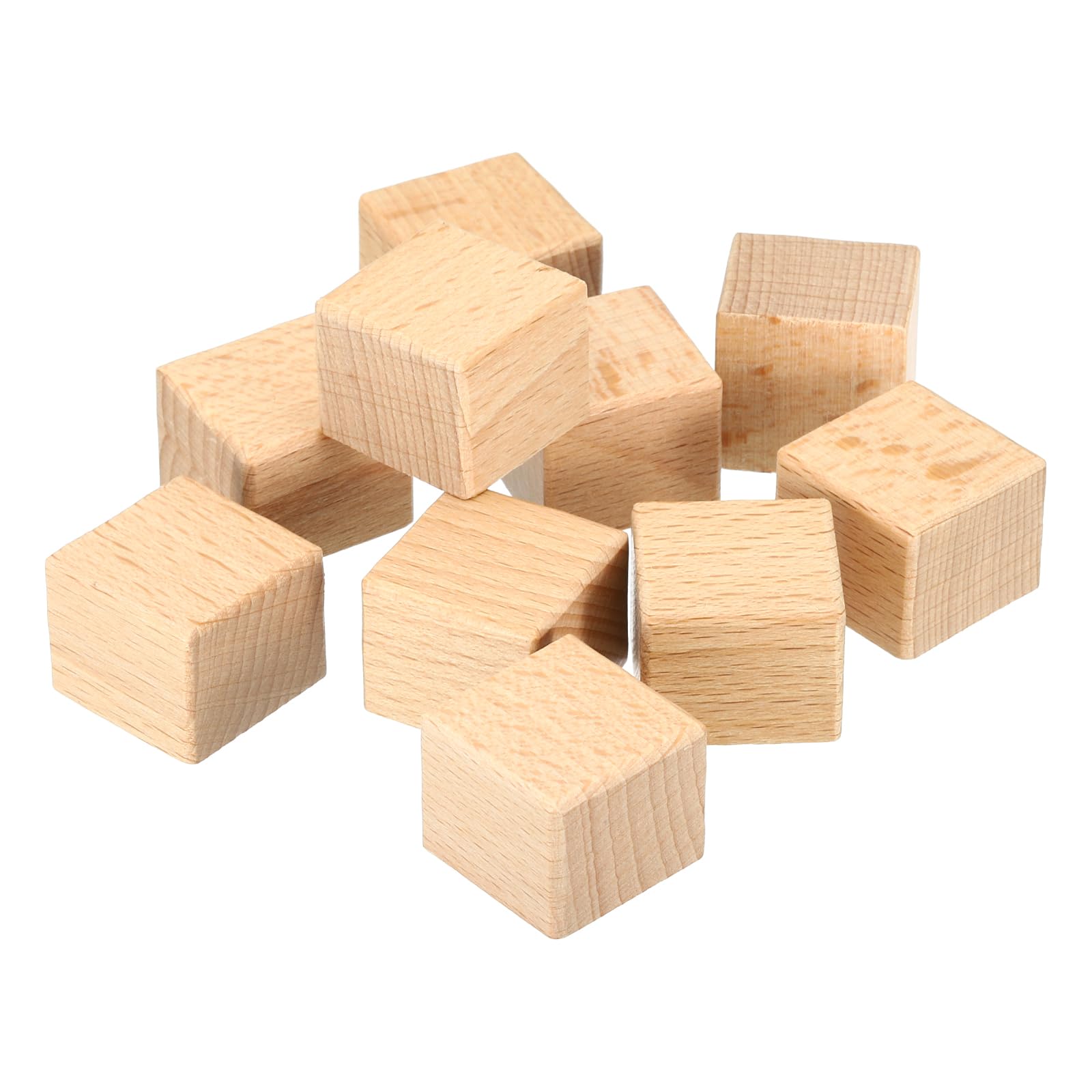 PATIKIL 25x25mm Blank Wood Rubber Stamp Mounts, 10 Pack Wooden Rubber Stamp Handle Hard Wooden Blocks for Stamp Making DIY Crafting Style 1, Brown
