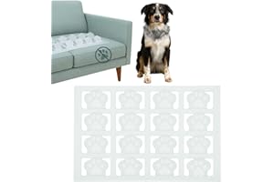 PEACHTREE PET Made in The USA (Love Seat) Clear Humane Scat Mat to Keep Dogs Off Couch & Dog Counter Surfing Deterrent - Pain Free Pet Furniture Protector Solution for Indoor (4 Sheets)