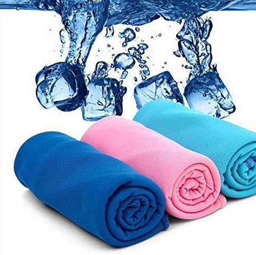 LIVDAT Set of 2 Ultra Soft Superfine Fiber Hand Towels Multi-Purpose Sport Cooling Absorbent Towels for Face Hands (12.8'' x 36'')