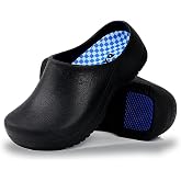 UNLYQ Non-Slip Waterproof Work Clogs for Kitchen, Nursing &amp; Garden | Order your usual sneaker size - sized like sneakers, not clogs. 100% waterproof molded PU body. Removable cushioned insole.